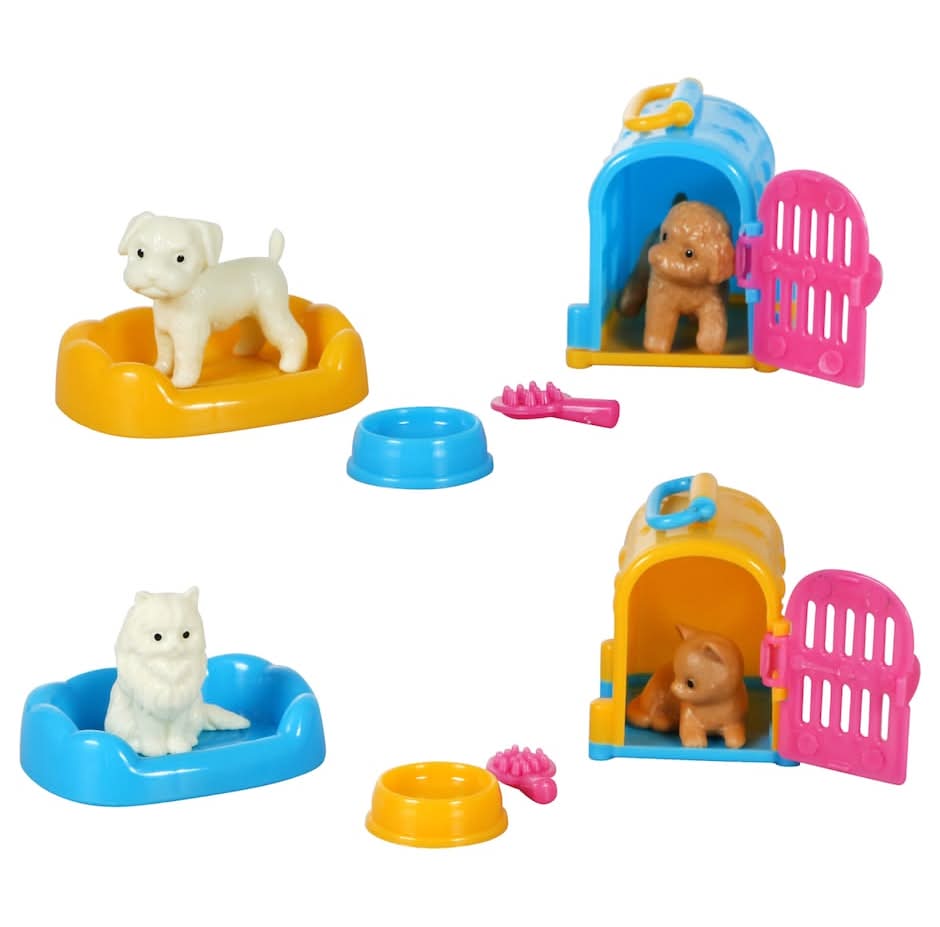 Plastic Toy Pets Sets For Kids (6 ct)