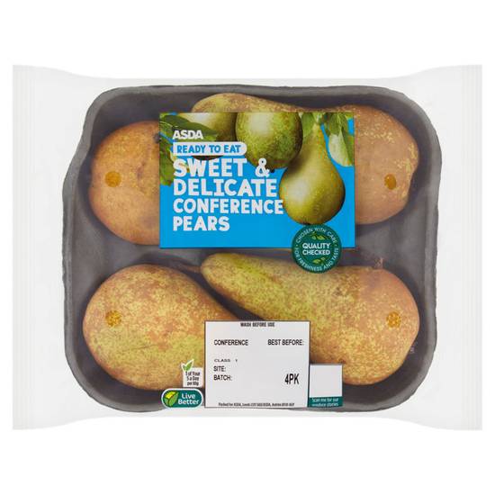Asda Sweet & Delicate Conference Pears 4 Pack