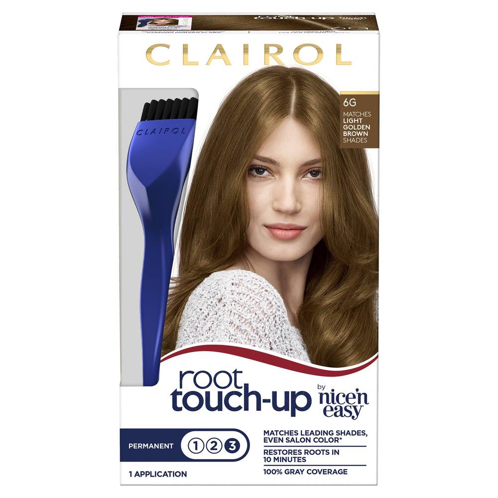 Clairol Nice n Easy Root Touch-Up Permanent Hair Color, 6G Light Golden Brown