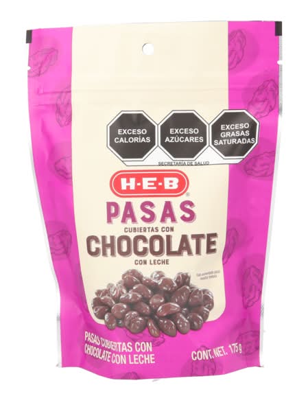 H-E-B · Pasa cubierta chocolate (175 g)