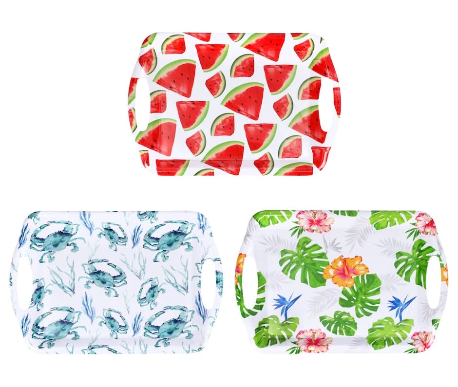 Summer Print Tray With Handles, Assorted Designs, 1-ct.