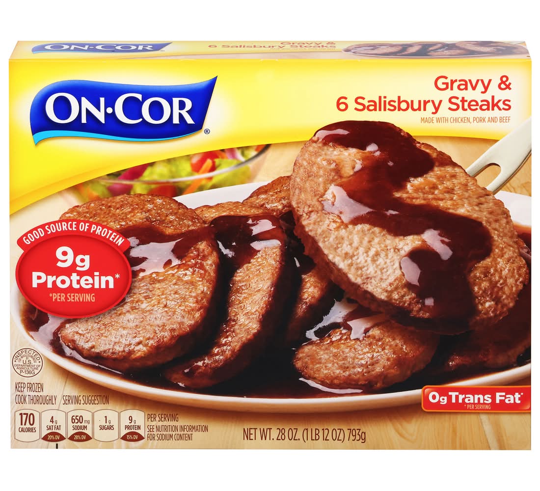 On-Cor Salisbury Steak & Gravy (28 oz, 6 ct)