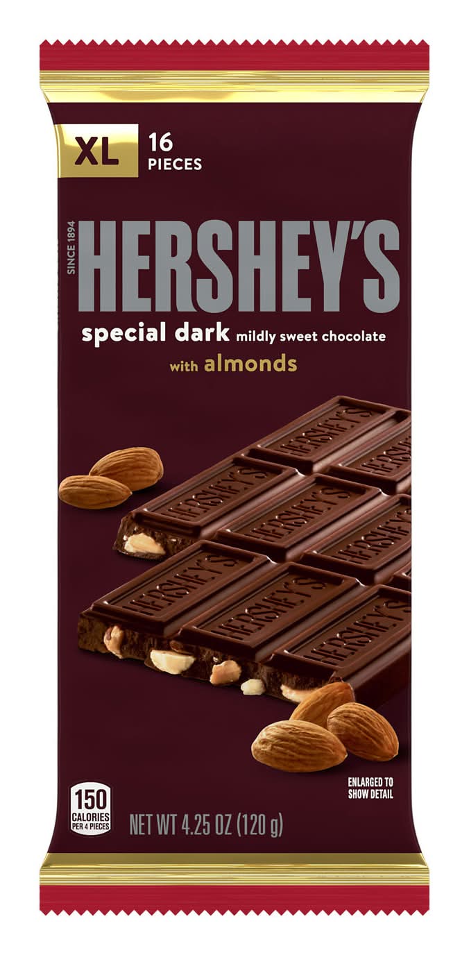 Hershey's Xl Special Dark Mildly Sweet Chocolate With Almonds Pieces (4.25 oz)