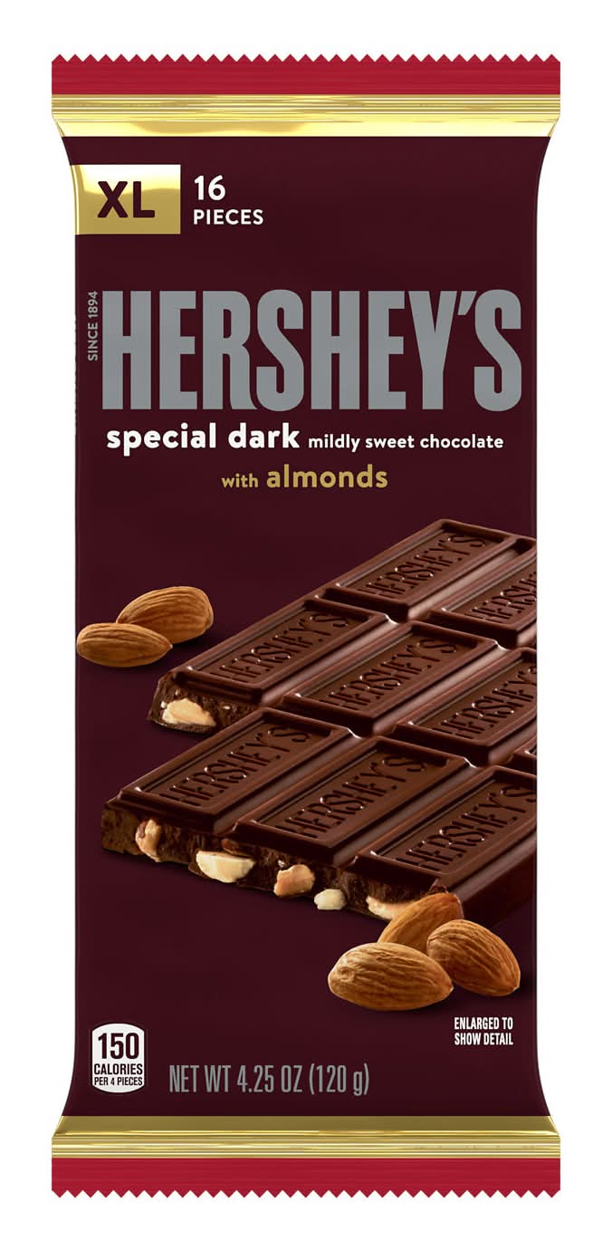 Hershey's Xl Special Dark Mildly Sweet Chocolate With Almonds Pieces (4.25 oz)