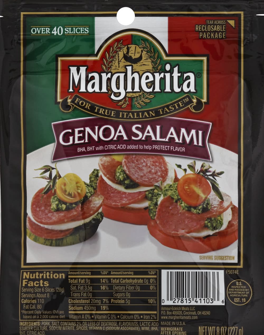 Margherita Genoa Salami (8 oz)