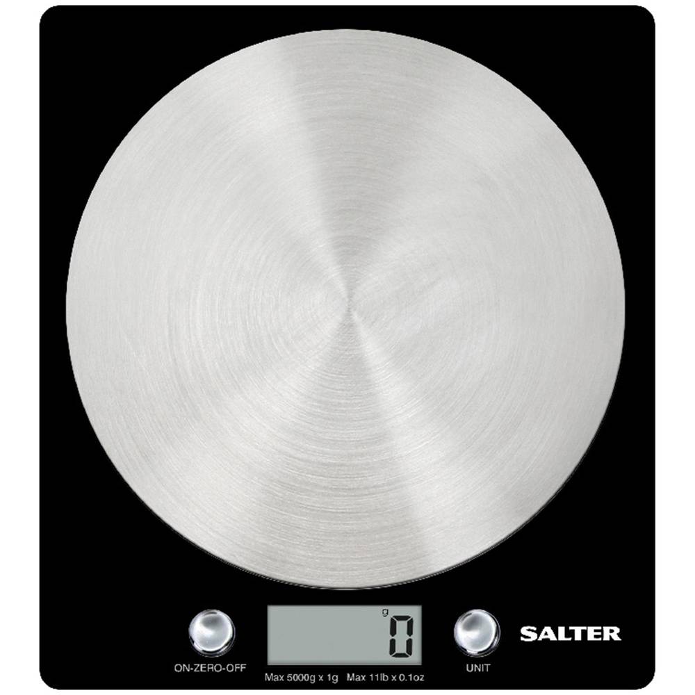 Salter Black Electronic Scale With Steel Platform