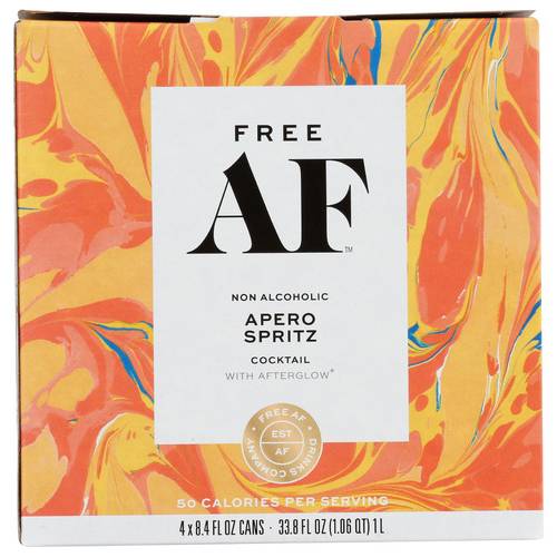 Free Af Drinks Company Apero Spritz Non-Alcoholic Cocktail With Afterglow 4 Pack