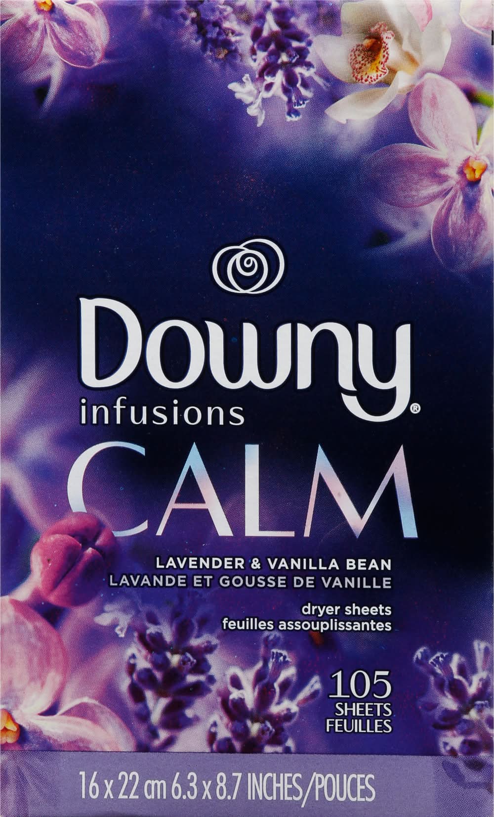 Downy Infusions Fabric Softener Lavender & Vanilla Bean Dryer Sheets (1.8 oz, 105 ct)