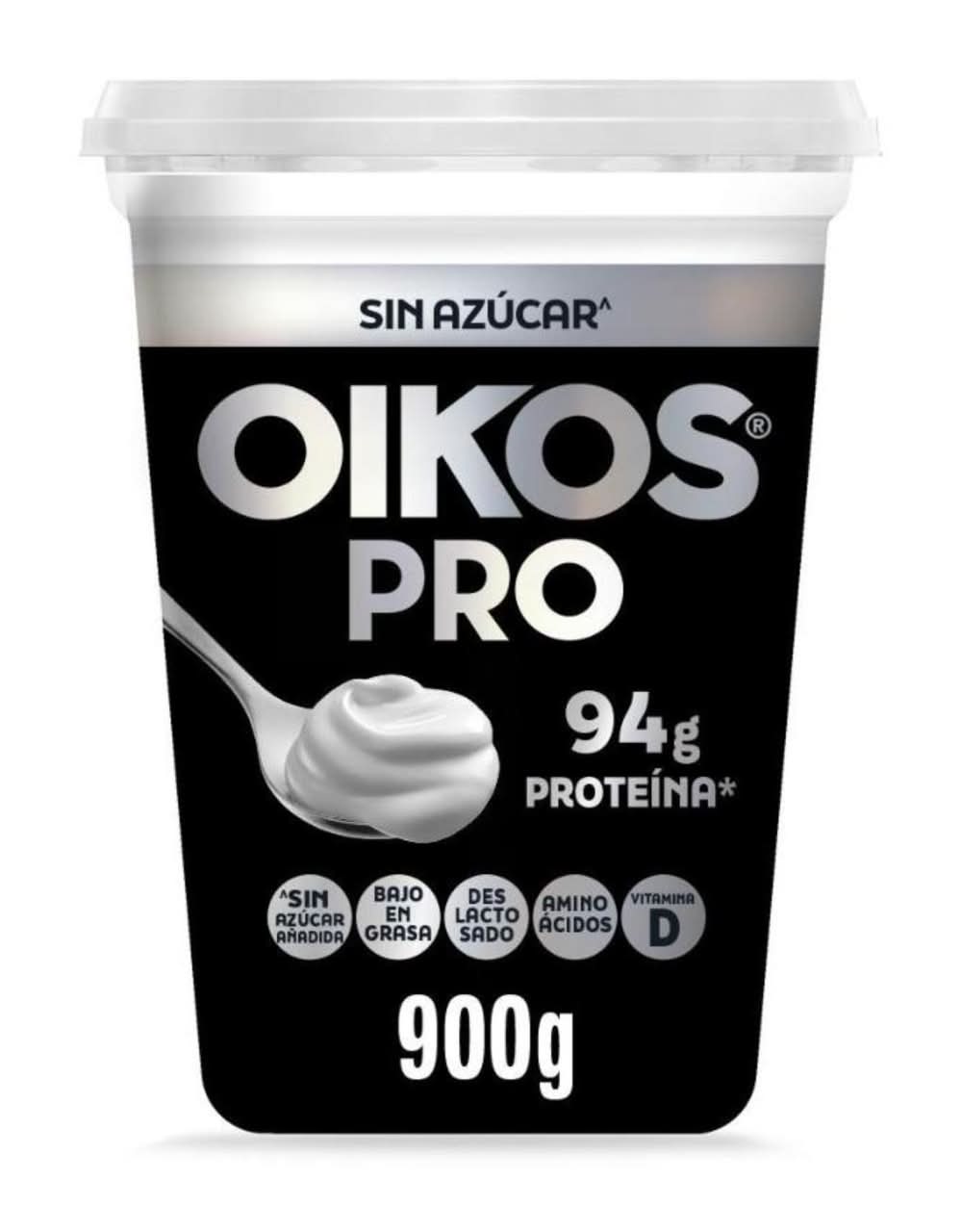 Oikos · Pro yogurt griego con proteína deslactosado sin azúcar (900 g)