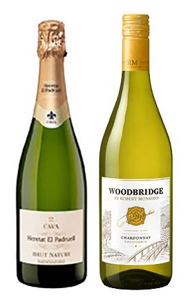 363909：【Uber限定】白・泡のワイン2本セットA / White And Sparkling Wine Set【A】(2types Of Wine)