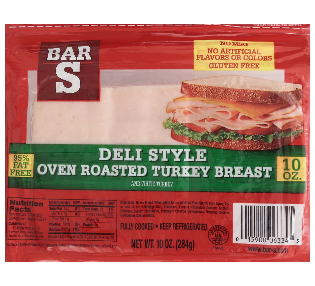 Bar-S Deli Style Oven Roasted Turkey Breast (10 oz)