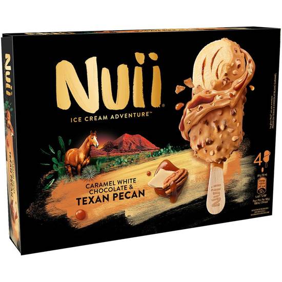 Glace caramel white chocolate et texan pecan Nuii X4