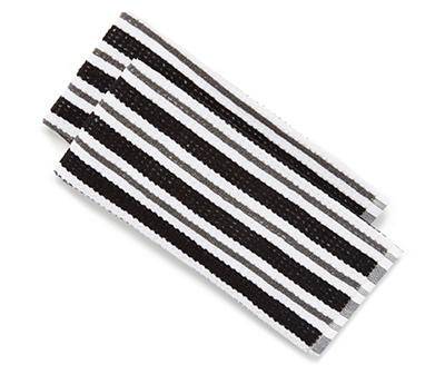 Black Stripe Kitchen Towels, 2-Pack