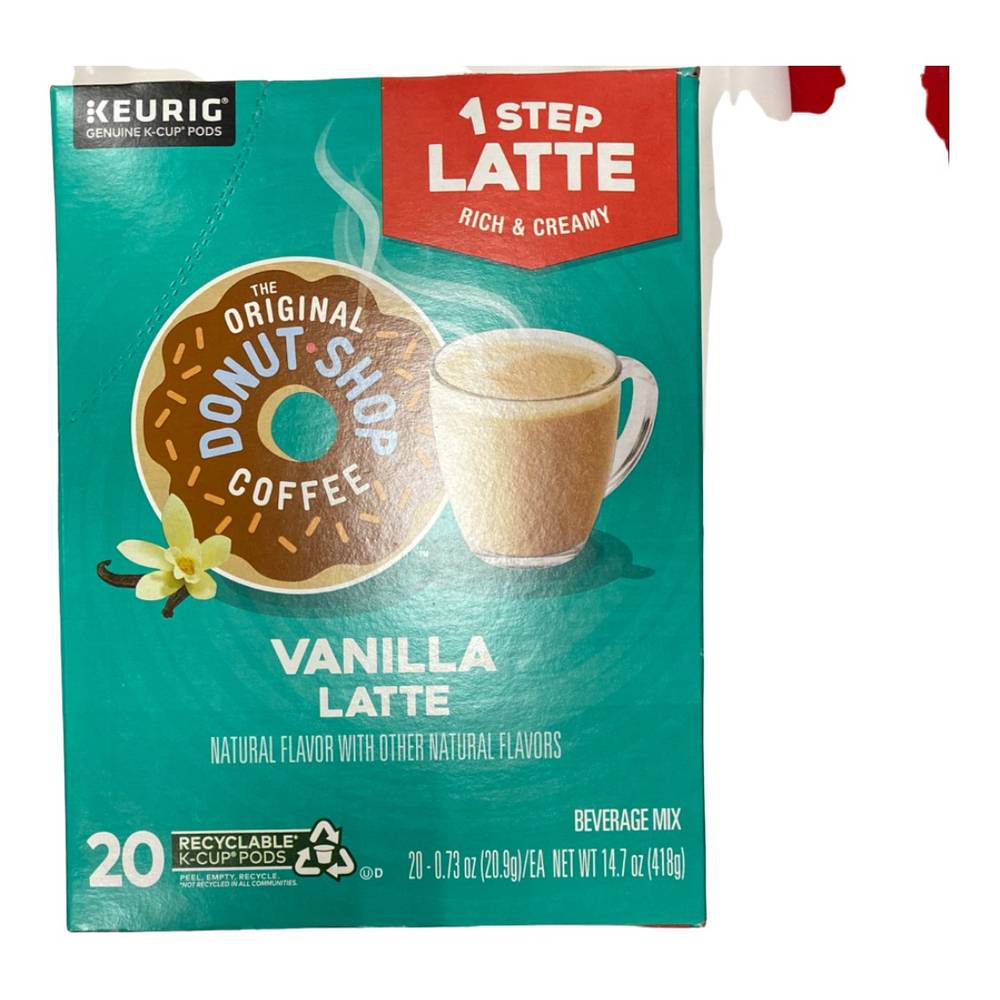 The Original Donut Shop Vanilla Latte, Single Serve Coffee K-Cup Pod, Flavored Coffee (20 ct)