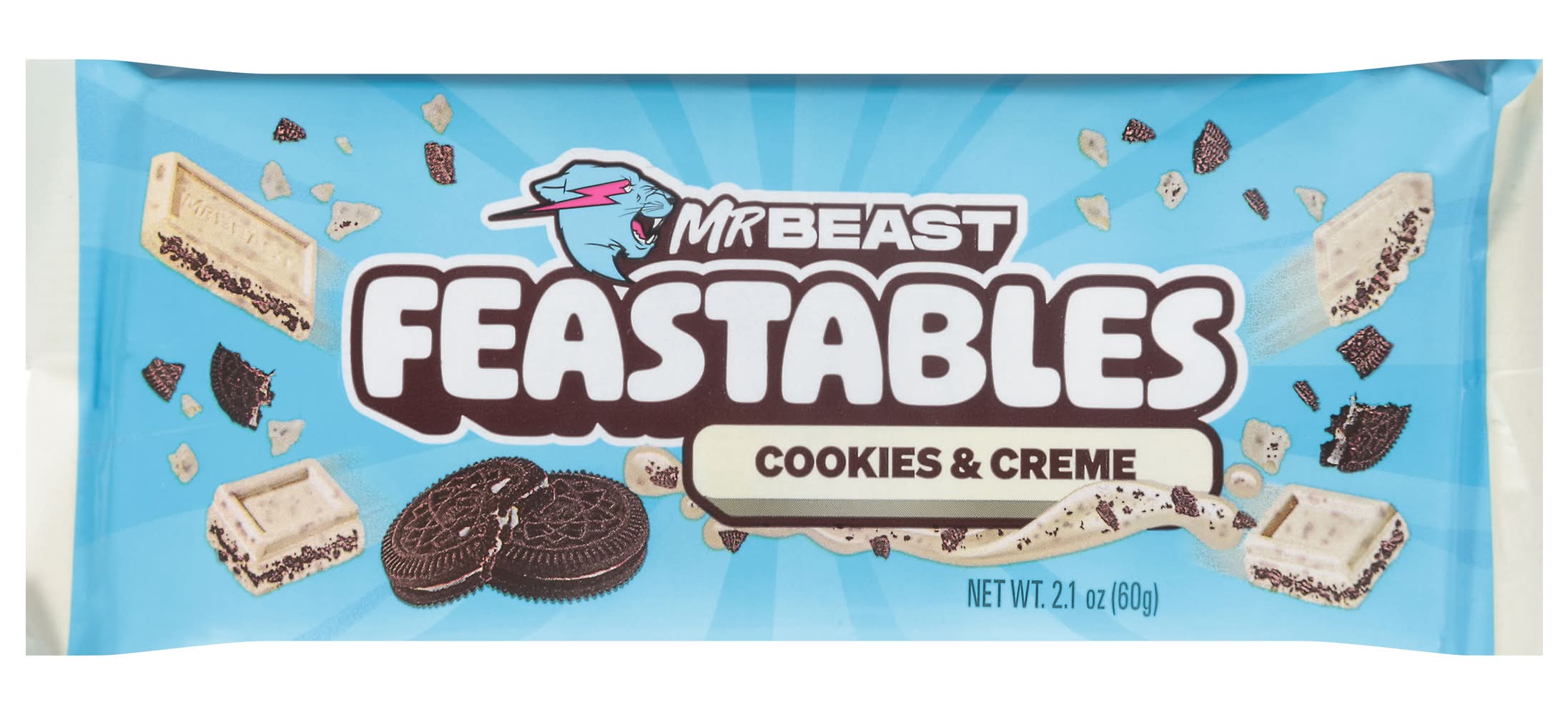 Feastables Mrbeast Bars, Cookies & Creme (2.1 oz)