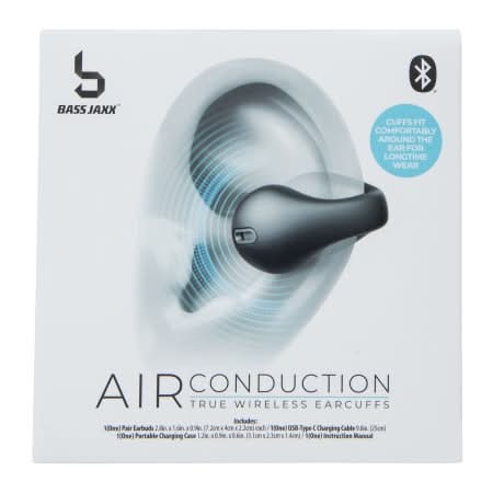 Air Conduction True Wireless Earcuffs Earbuds Black