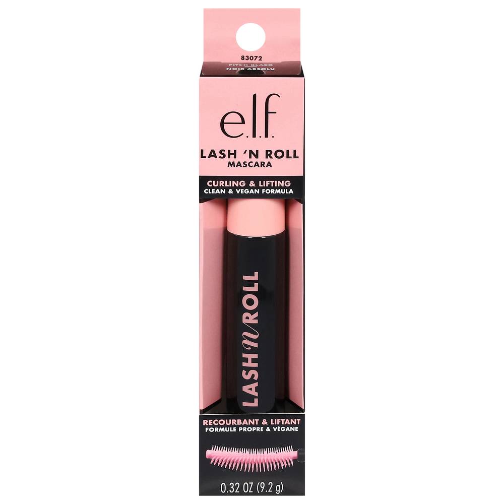 e.l.f. Lash N' Roll Mascara, Pitch Black (0.32 oz)