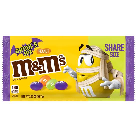 M&M's Ghoul's Mix Peanut Chocolate Candies Share Size (3.27 oz)