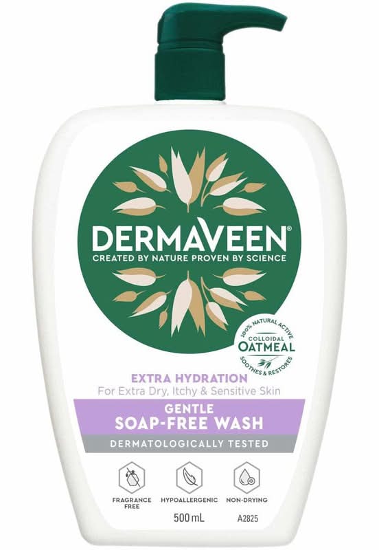 DermaVeen Extra Hydration Gentle Soap-Free Wash 500ml