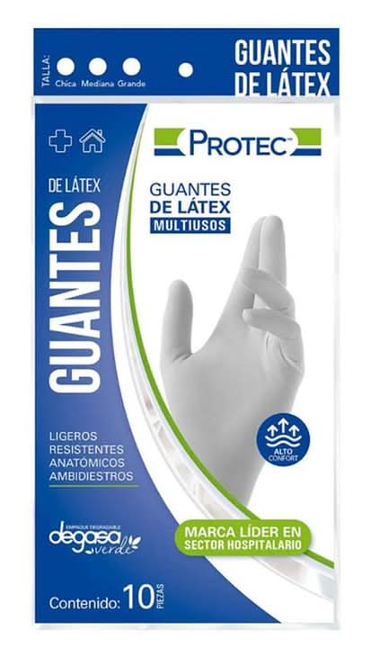 Protec · Guantes de látex, M (10 un)