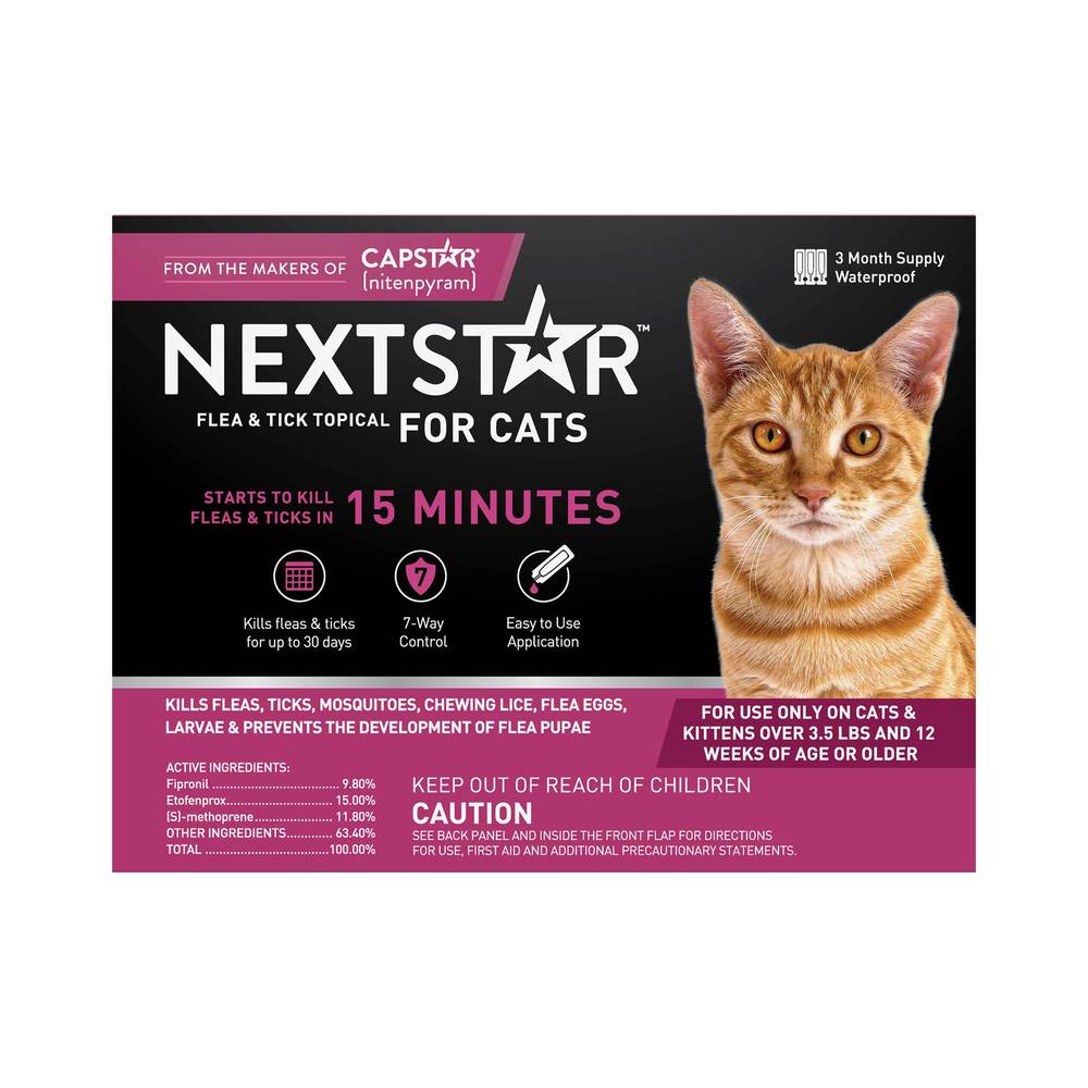 Nextstar Flea and Tick Topical For Cats (3 ct)