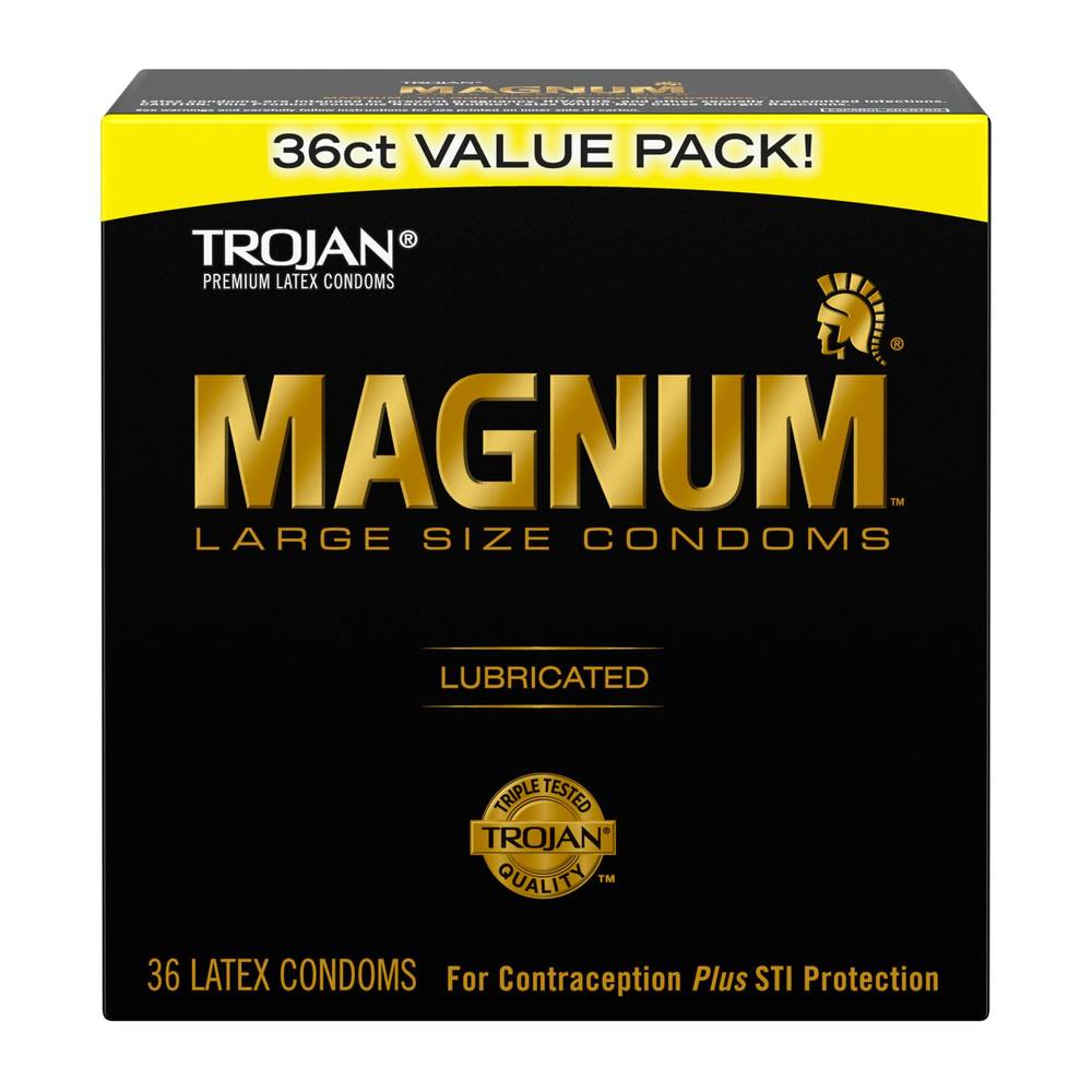 Magnum Value pack Large Size Lubricated Condoms (36ct)