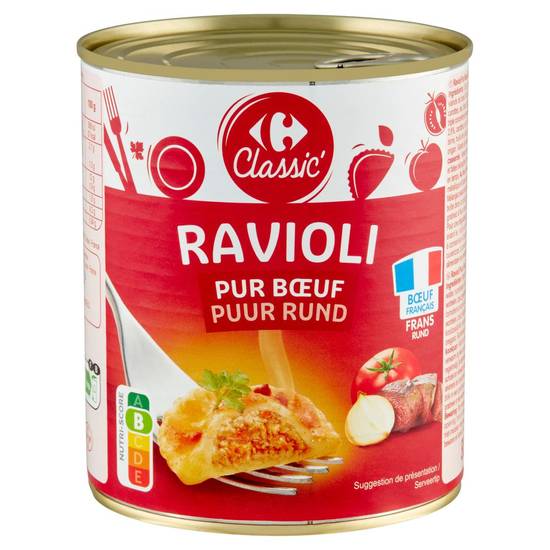 Carrefour Classic'' Ravioli Pur Boeuf 800 g