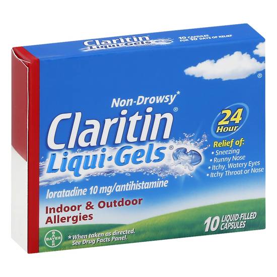 Claritin Allergies Loradatine Capsules 10 mg (10 ct)