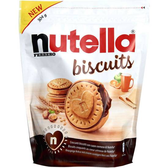 NUTELLA - Biscuits - Biscuit - Fourré à la pâte à tartiner chocolat noisette - 304g