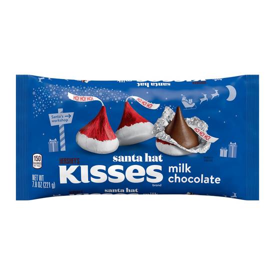 Order HERSHEY'S KISSES Santa Hat Milk Chocolate Candy, Christmas, 7.8 oz, Bag food online from CVS store, PEARLAND on bringmethat.com