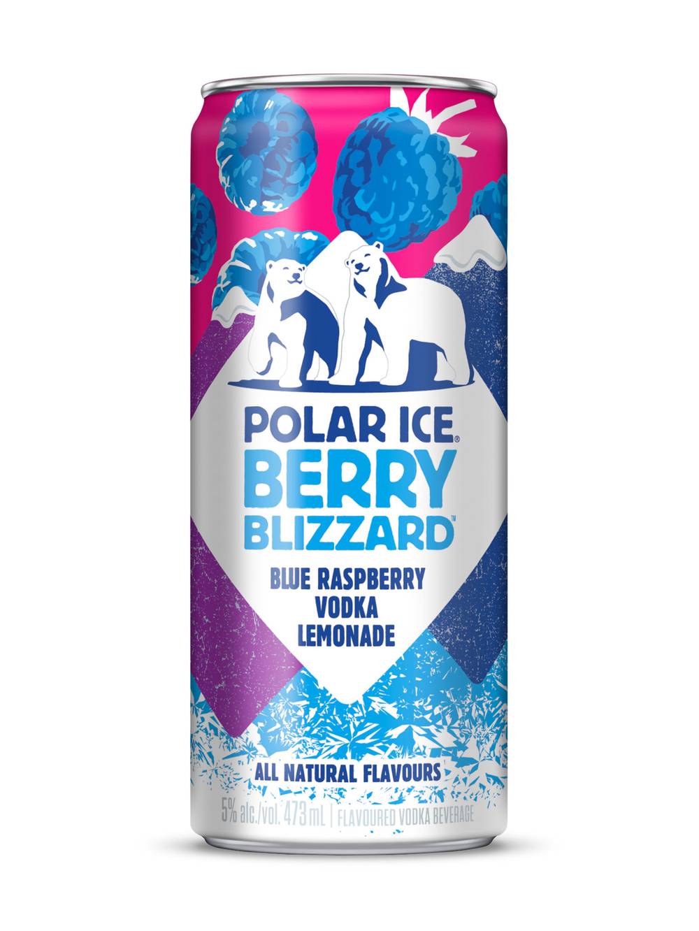 Polar Ice Berry Blizzard Vodka, Blue Raspberry-Lemonade (473 ml)