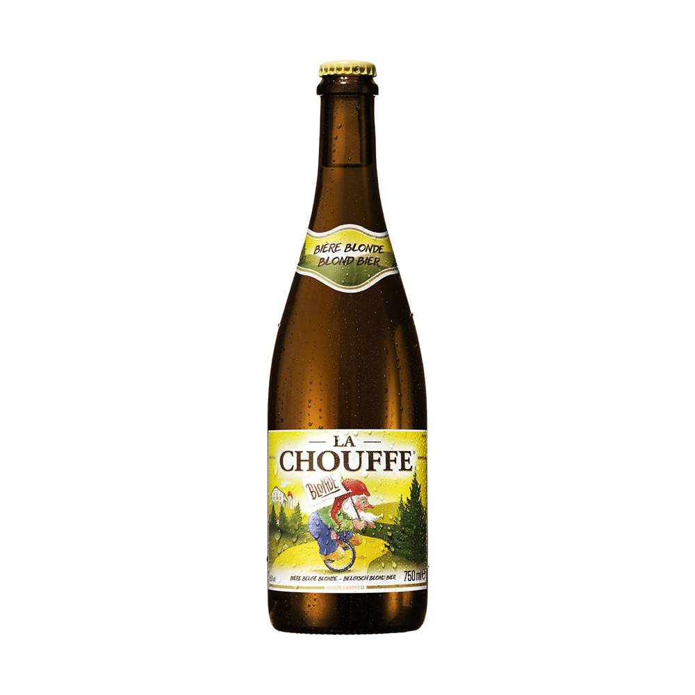 Bière belge blonde LA CHOUFFE, 8°, bouteille de 75cl