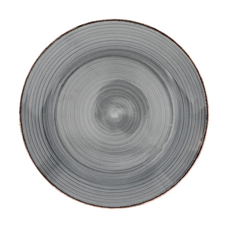 Swirl Side Plate, 7.5 in, Grey