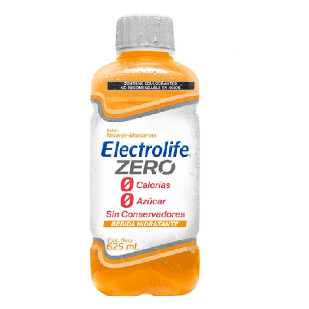 Electrolife · Bebida hidratante zero con electrolitos sin azúcar, naranja-mandarina (625 ml)