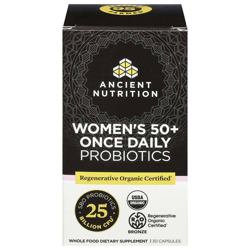 Ancient Nutrition Organic Womens 50+ Probiotic Capsules (30 ct)