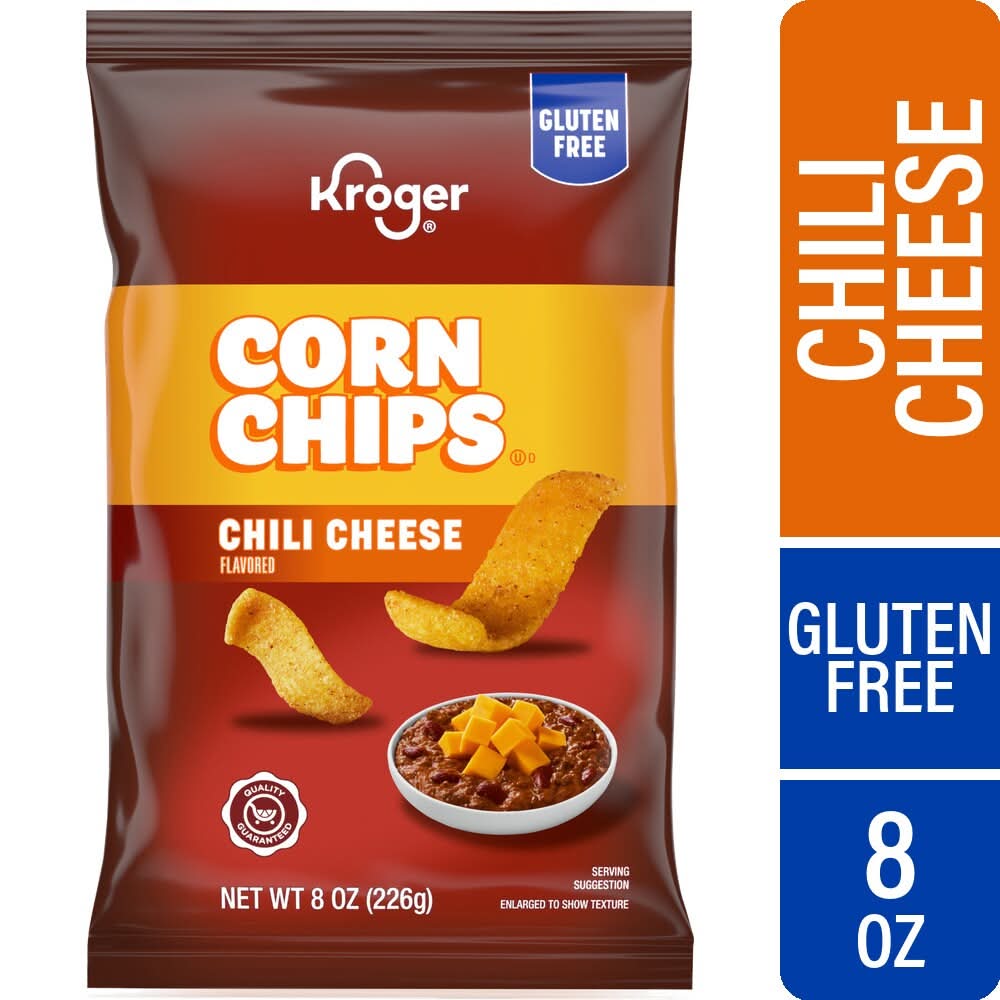 Kroger Corn Chips, Chili Cheese (8 oz)