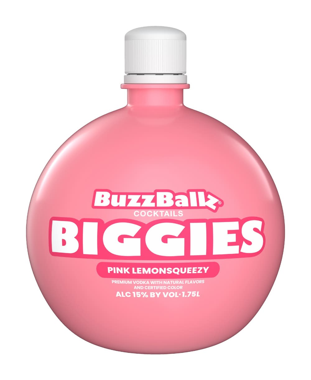 BuzzBallz Biggies Premium Vodka Cocktail, Pink Lemonsqueezy (1.75 L)