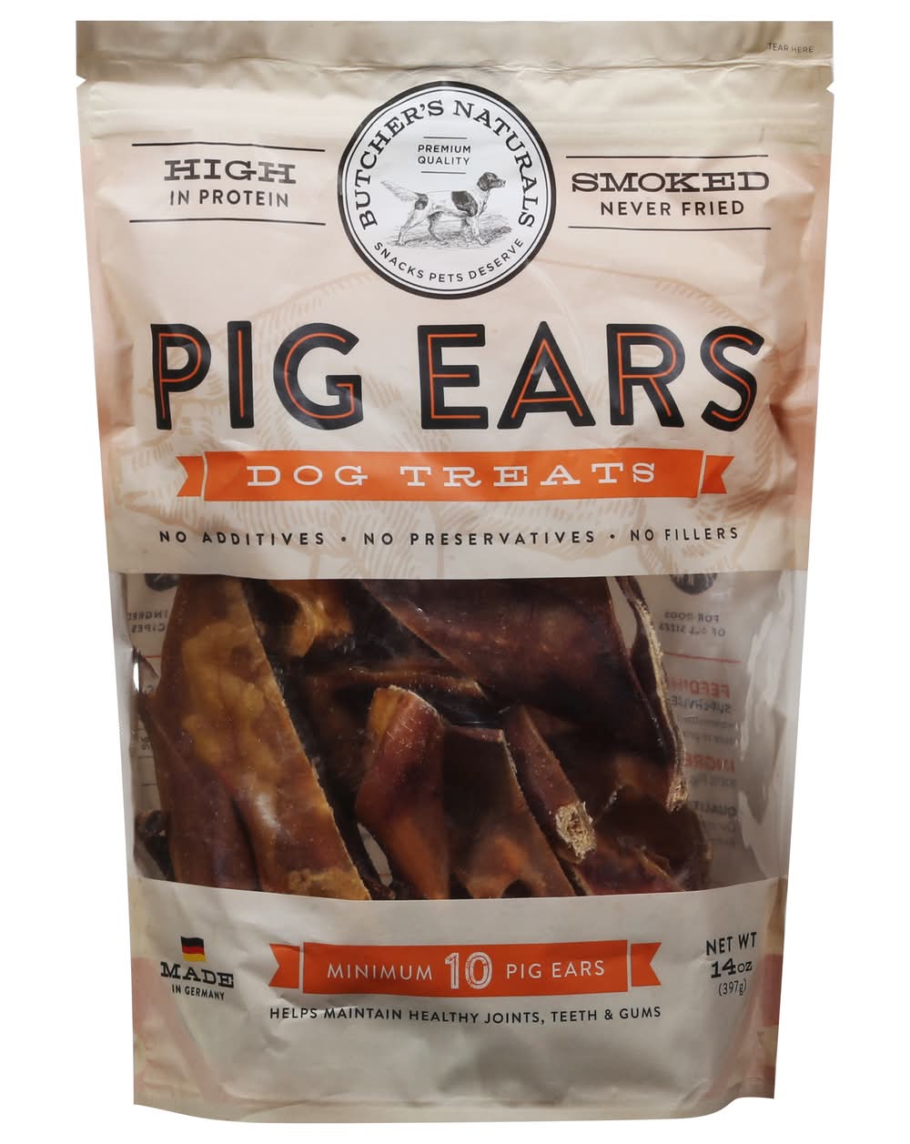 Butcher's Naturals Pig Ears Dog Treats (14 oz, 10 ct)