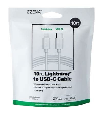 Ezena™ Lighting® To USB-C Cable 120in White