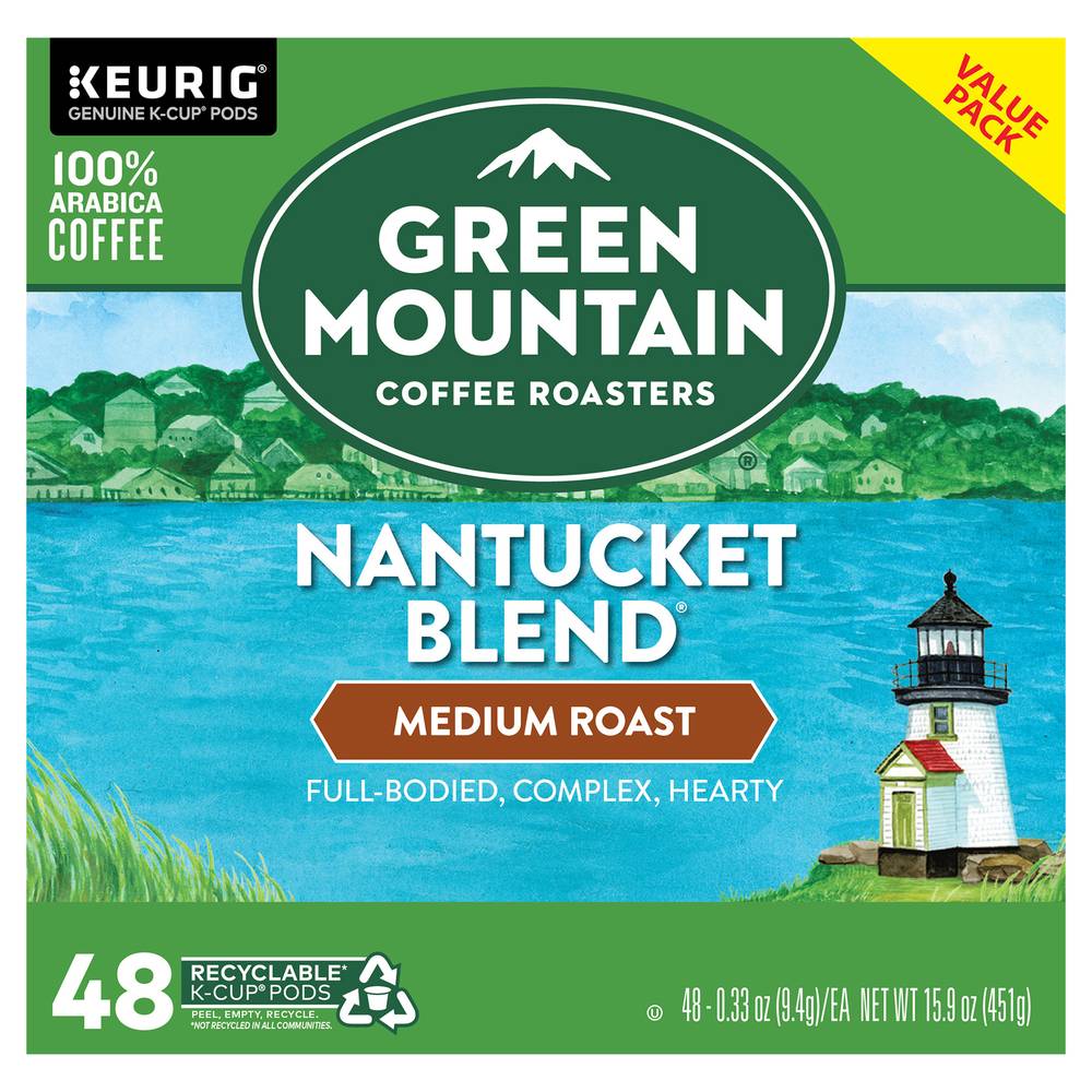 Green Mountain Coffee Roasters Nantucket Blend Medium Roast Coffee Pods (15.9 oz)