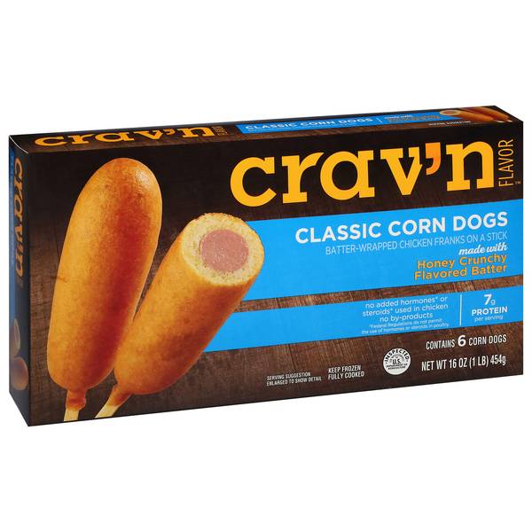 Crav'n Flavor Corn Dogswrapped Chicken, Honey Crunchy (16 oz, 6 ct)