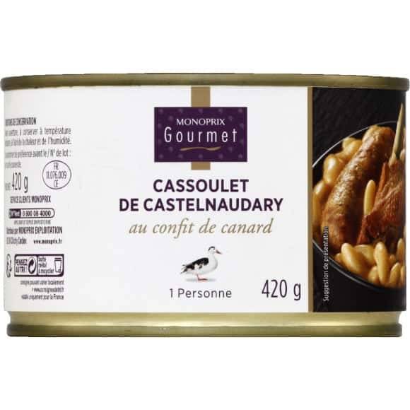 Monoprix Gourmet Cassoulet De Castelnaudary Au Confit De Canard La Boîte De 420 G