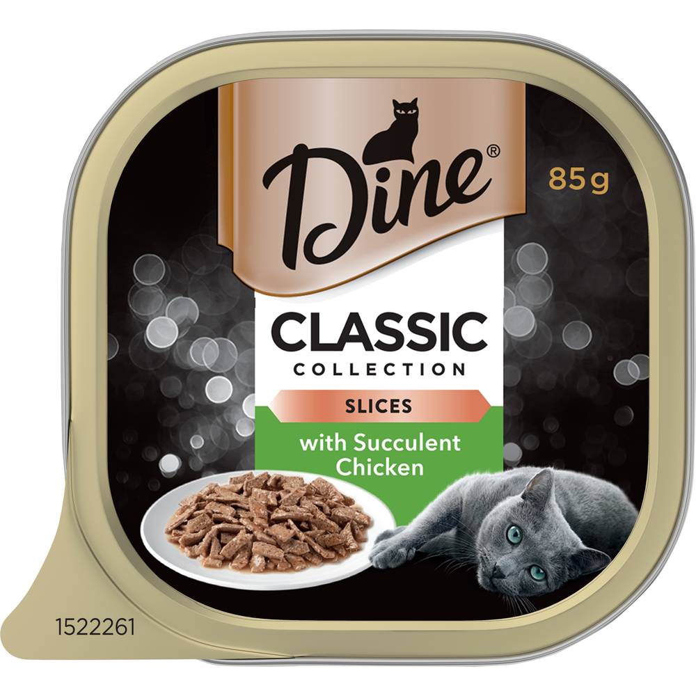 Dine Classic Collection Slices Wet Cat Food With Succulent Chicken