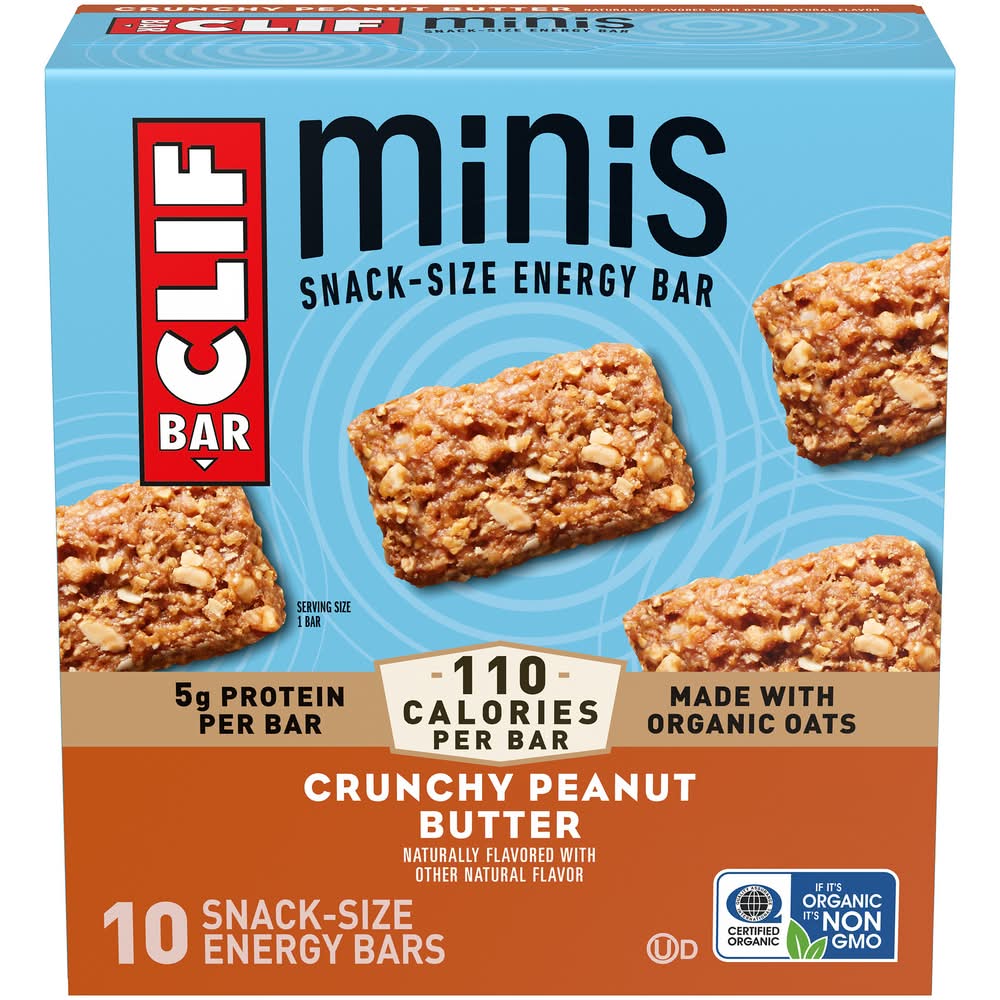 CLIF Bar Minis Snack-Size Energy Bar, Crunchy Peanut Butter (10 x 0.99 oz)