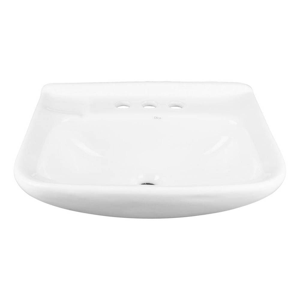 Dica lavabo para empotrar 4" blanco (1 pieza)