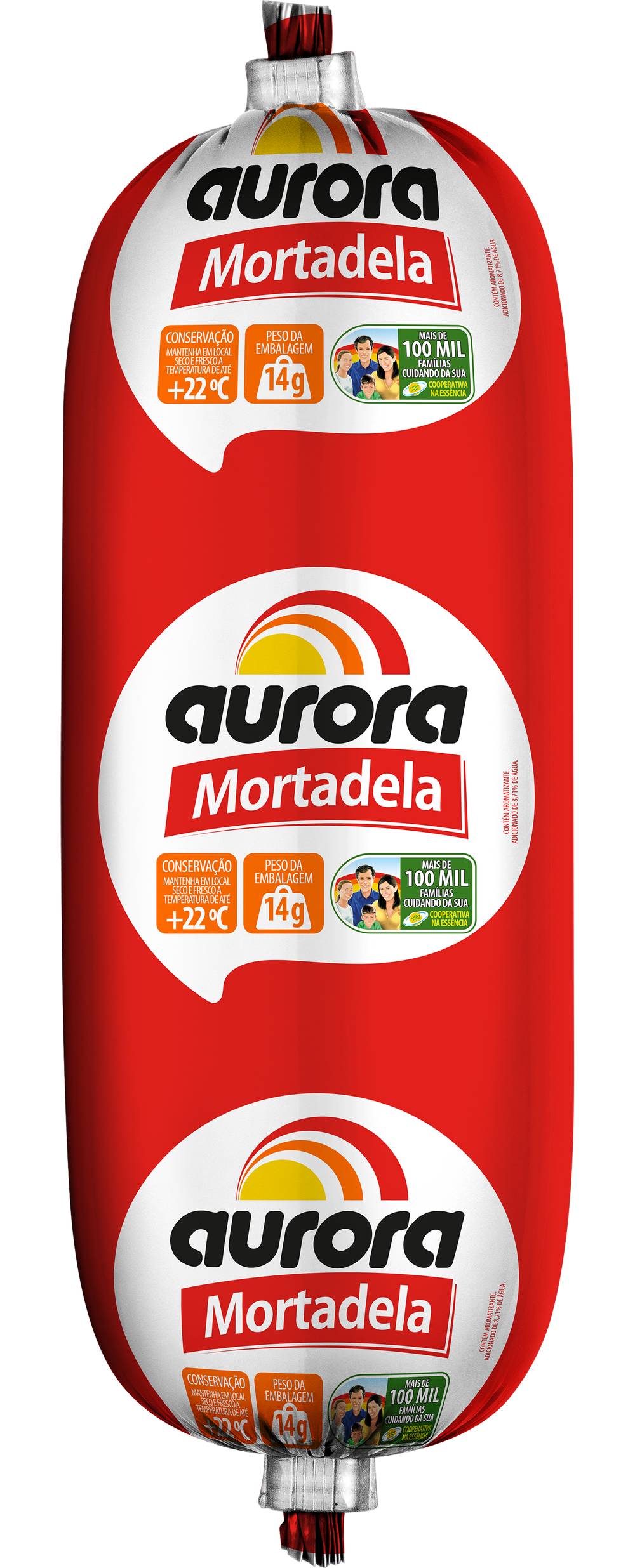 Aurora Mortadela tradicional (Embalagem: 2,5 kg aprox)