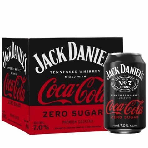 Jack Daniel's's & Coca-Cola Zero 355ml 4pk