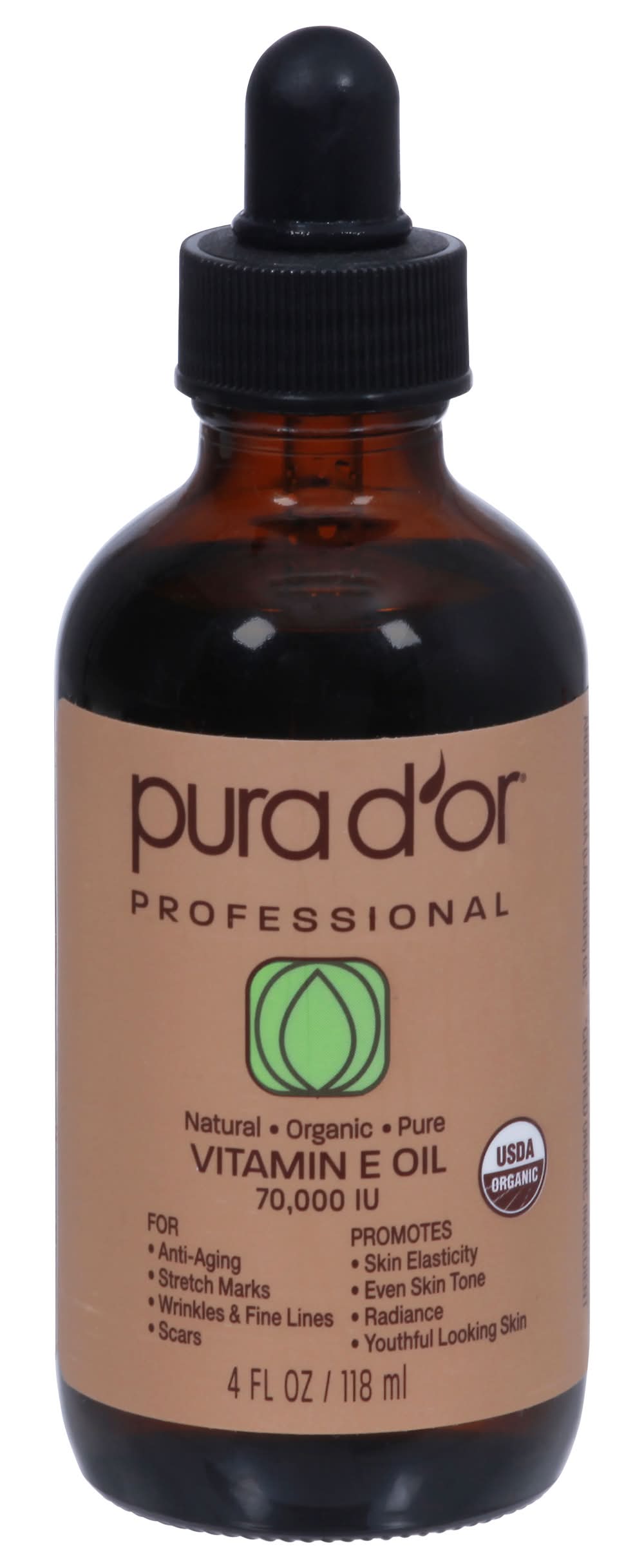 Pura D'or Organic Vitamin E Oil 70000 Iu (4 fl oz)