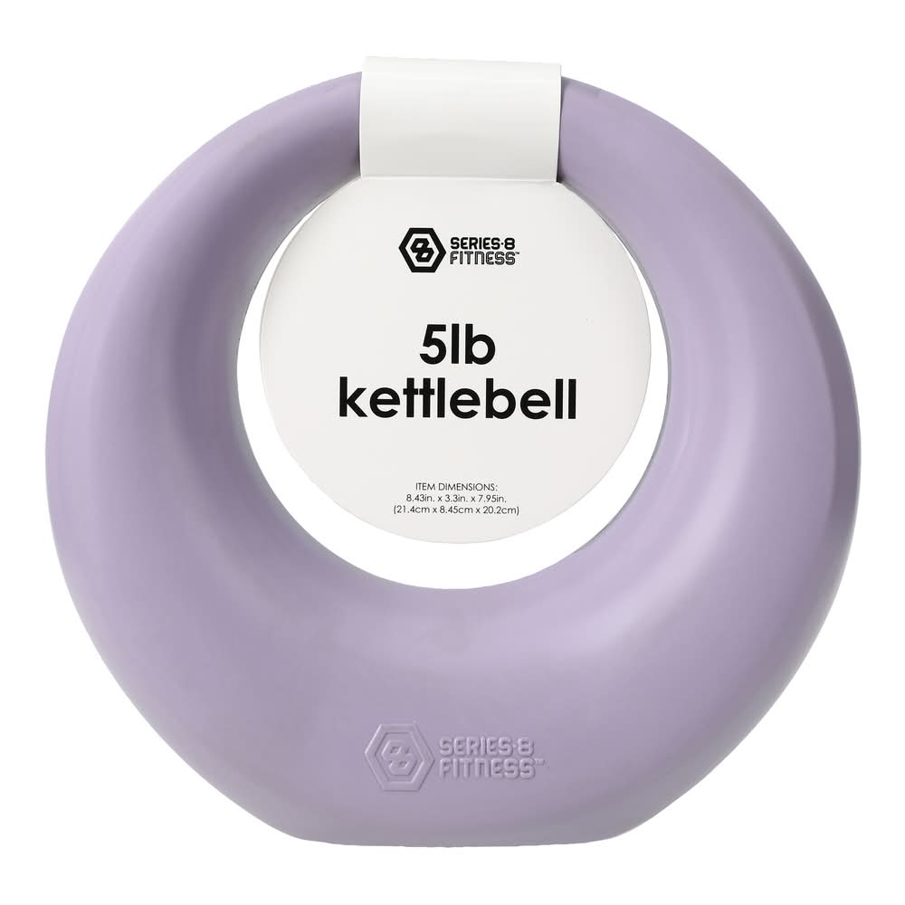 Series-8 Fitness™ 5lb Kettlebell Weight Purple