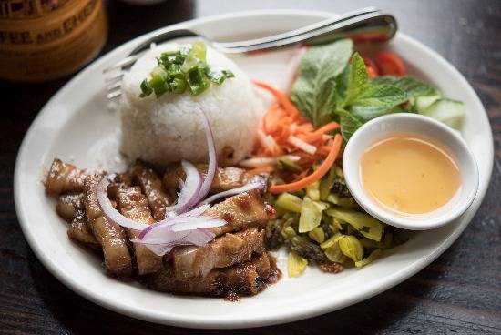 Spicy Pork Belly Rotisserie WithBanh Hoi